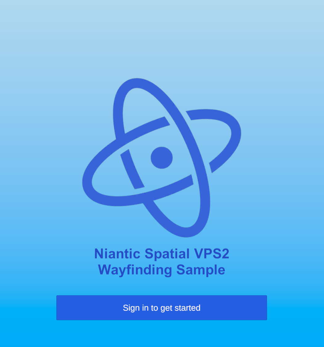 The Unity landing scene contains a background, icon, text, and a button.